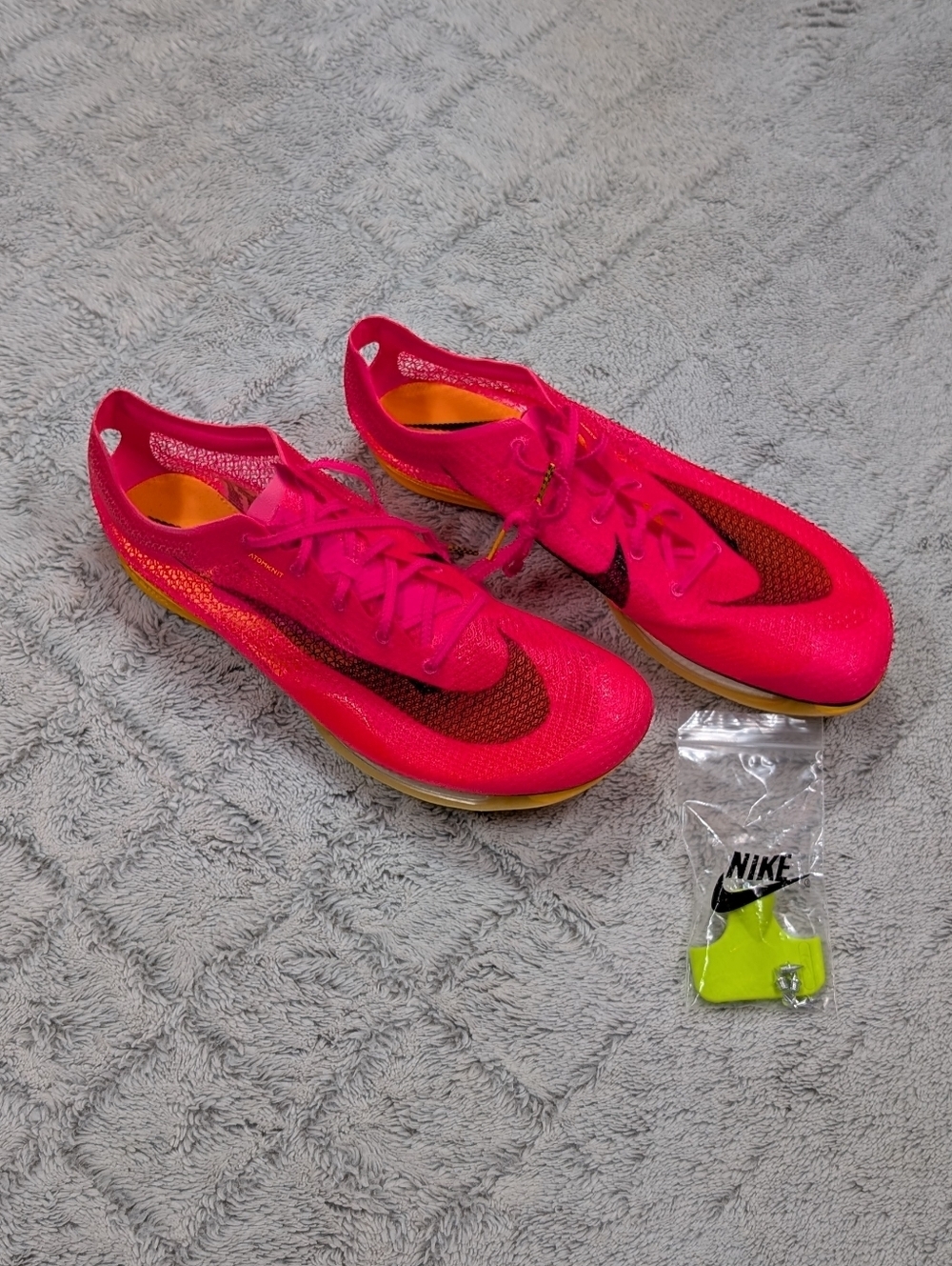 Nike Air Zoom Victory Pink Orange Track Field Distance Spike Mens 15 CD4385-600
